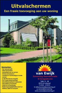 Van Ewijk Zonwering Brochure Uitvalschermen In Lelystad, Dronten, Swifterbant en Almere